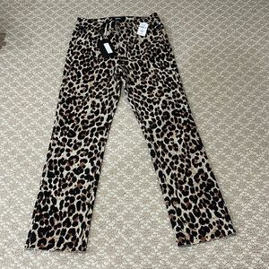 Paige new Leopard cheetah print jeans style Hoxton straight ankle 98% cotton